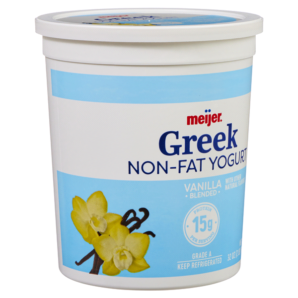 slide 22 of 29, Meijer Greek Nonfat Yogurt, Vanilla, 32 oz
