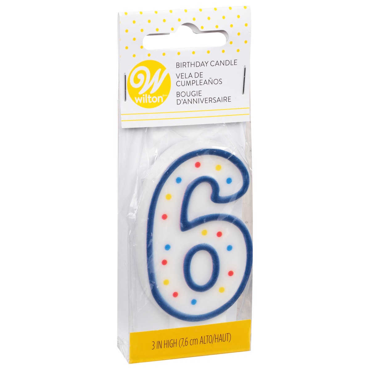 slide 3 of 9, Wilton 6 Birthday Candle 3 Inch 1 ea, 1 ct