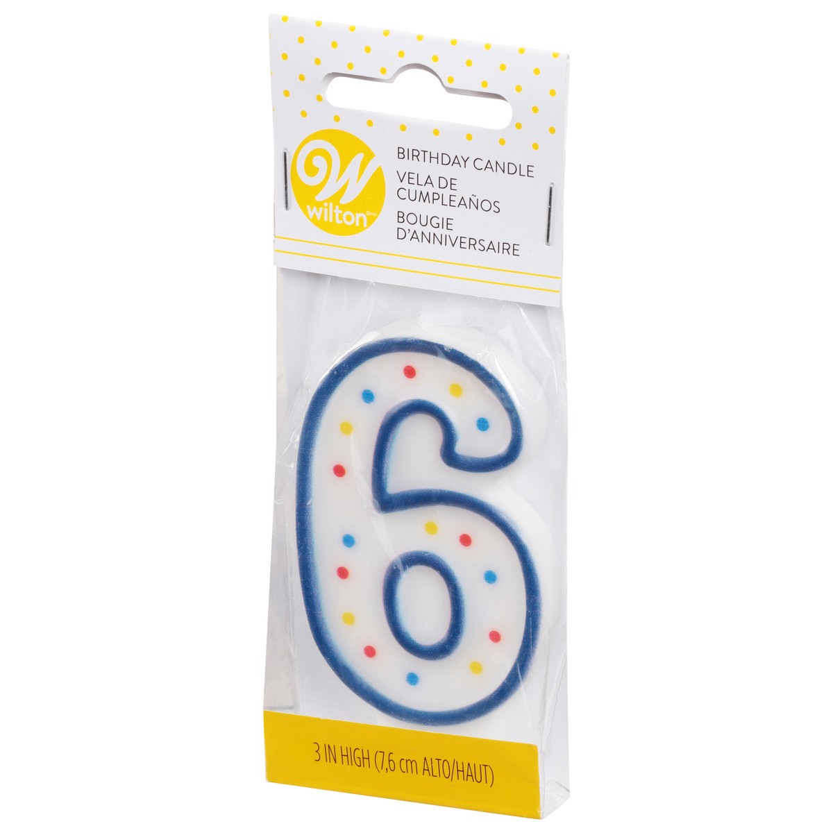 slide 4 of 9, Wilton 6 Birthday Candle 3 Inch 1 ea, 1 ct