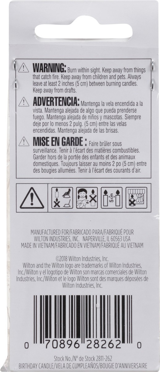 slide 7 of 9, Wilton 6 Birthday Candle 3 Inch 1 ea, 1 ct