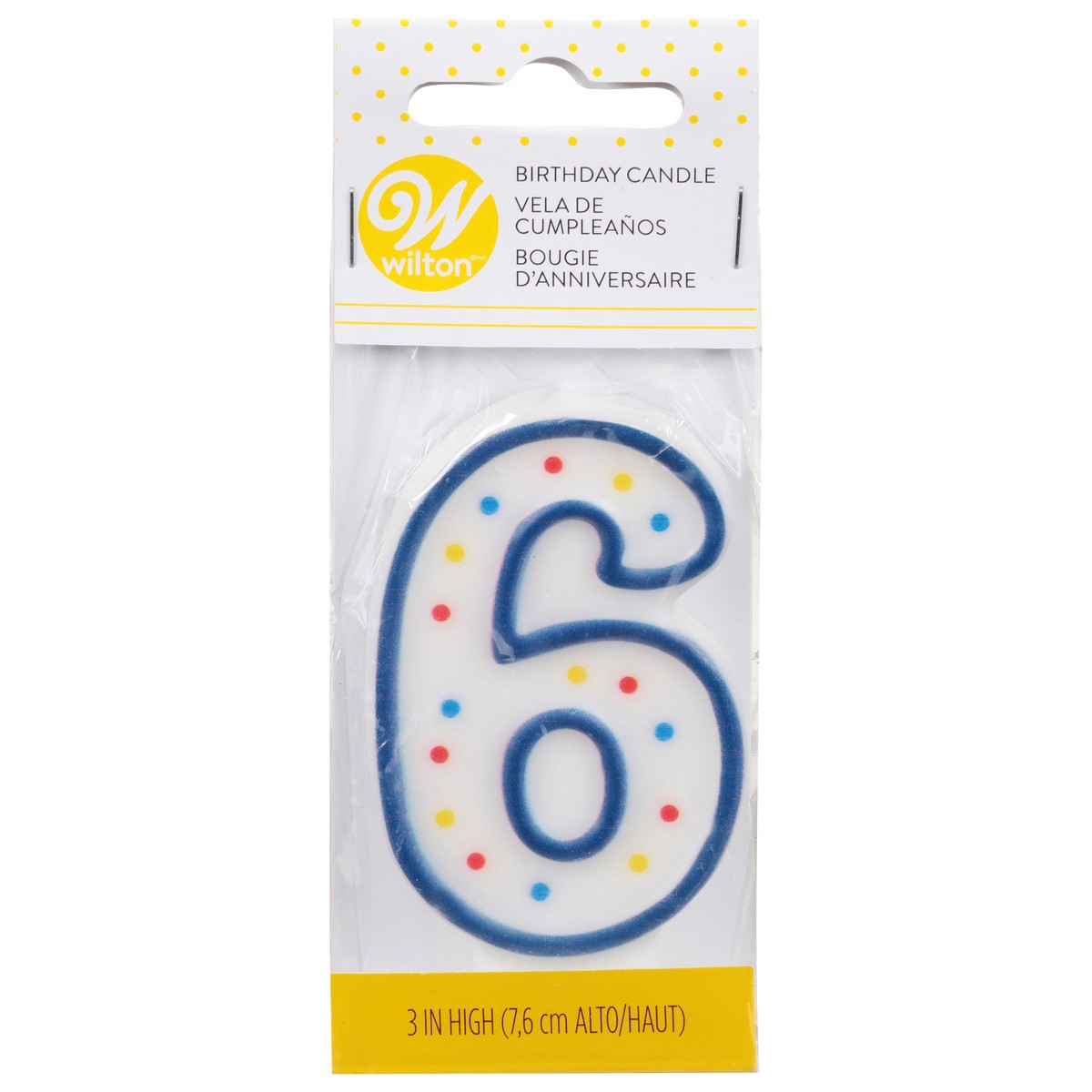 slide 9 of 9, Wilton 6 Birthday Candle 3 Inch 1 ea, 1 ct