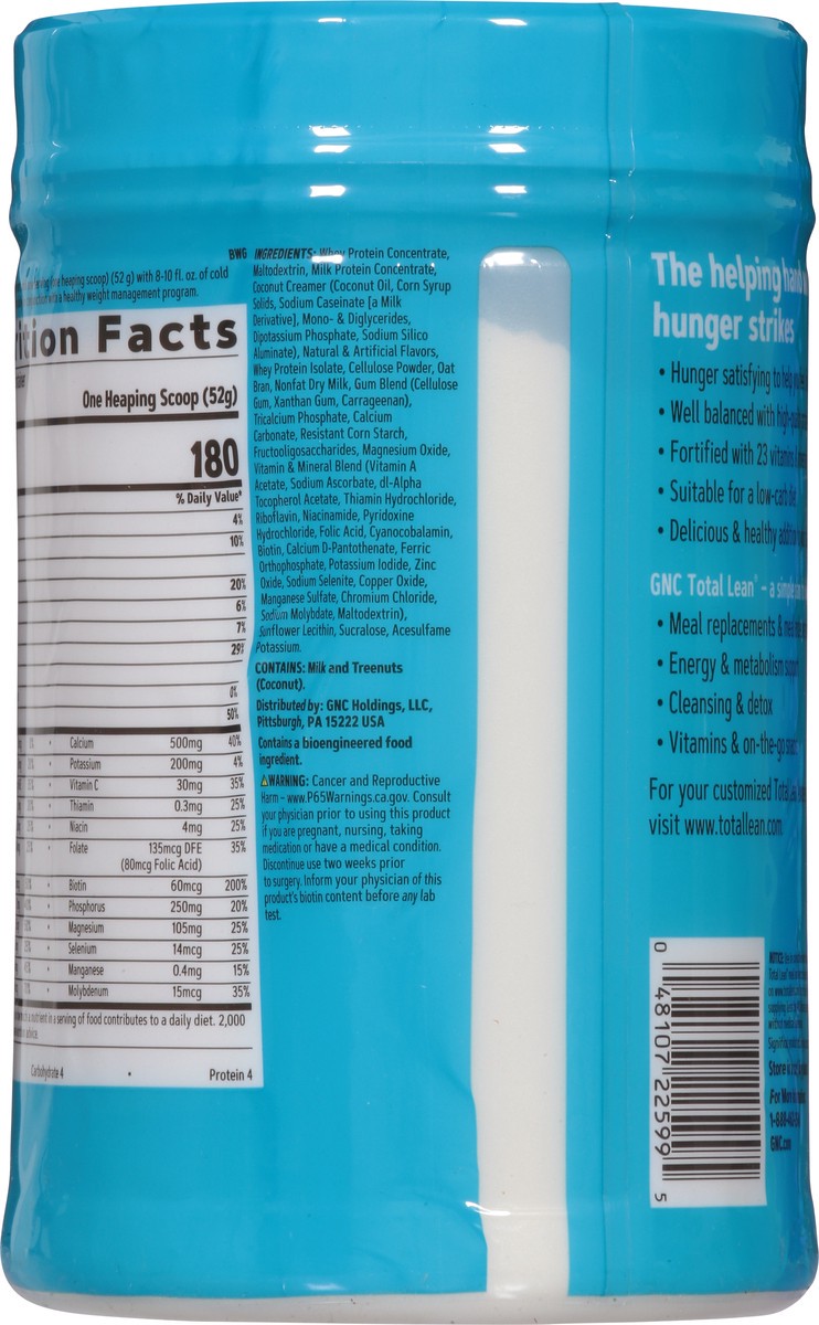 slide 5 of 9, GNC Total Lean French Vanilla Lean Shake 25 22.01 oz, 22.01 oz
