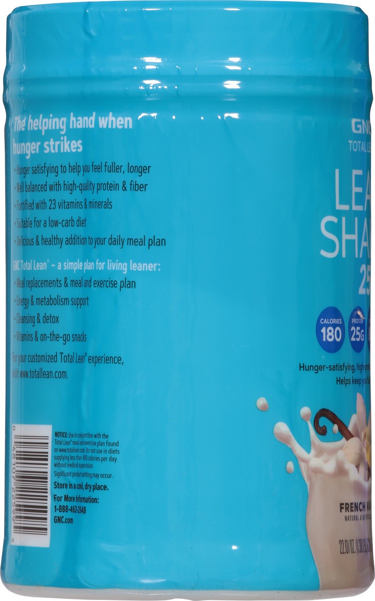 slide 7 of 9, GNC Total Lean French Vanilla Lean Shake 25 22.01 oz, 22.01 oz