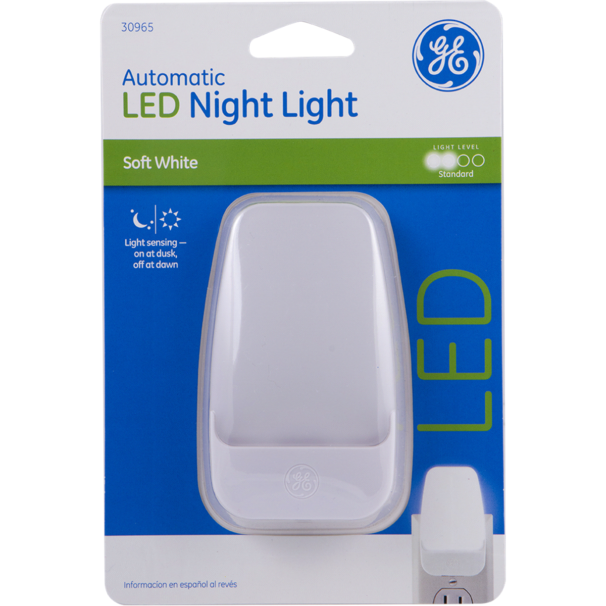 slide 1 of 1, GE Automatic LED Night Light, 1 ct