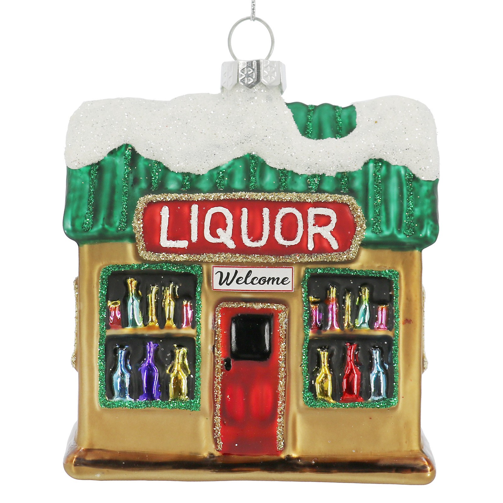 slide 2 of 4, 4" Liquor Shop Glass Ornament By Ashland, 3.35 in x 1.78 in x 3.94 in