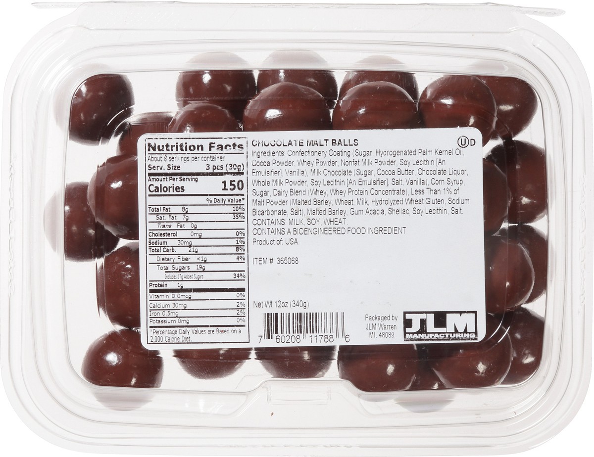 slide 8 of 12, JLM Manufacturing Chocolate Malt Balls 12 oz, 12 oz
