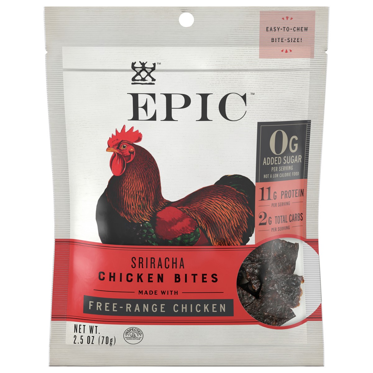 slide 1 of 9, EPIC Chicken Sriracha Bites, 1 ct