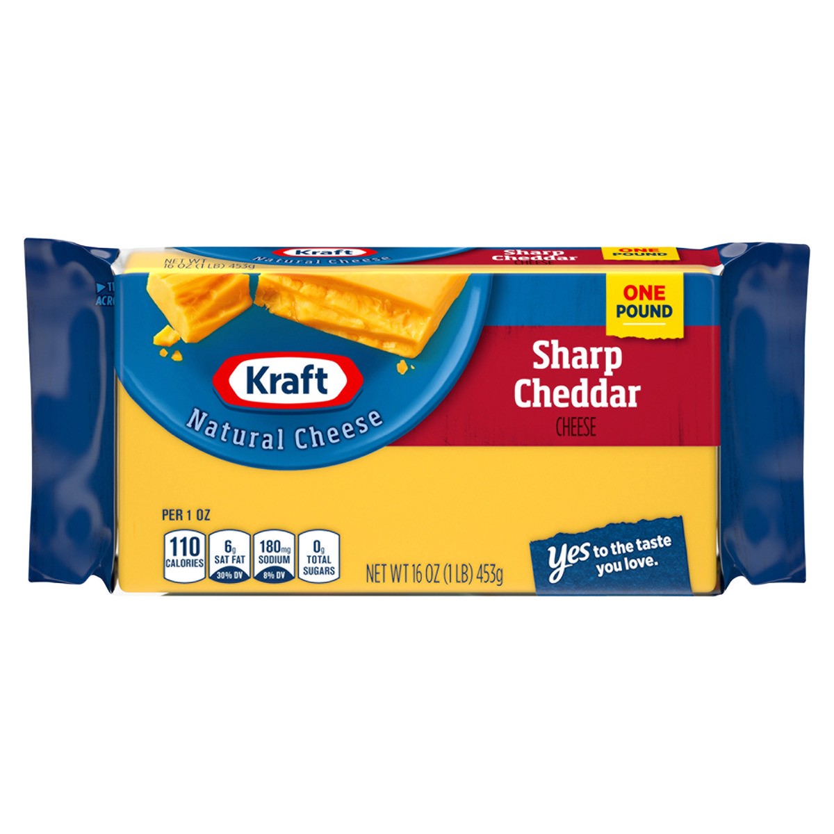 slide 1 of 6, Kraft Sharp Cheddar Cheese Block, 16 oz
