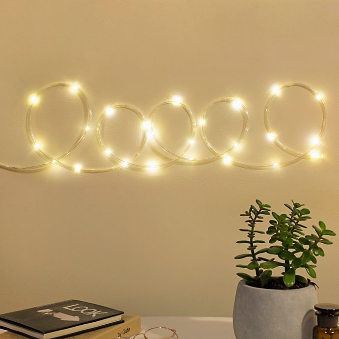 slide 1 of 6, Kikkerland LED Rope String Lights - Silver, 10 ft