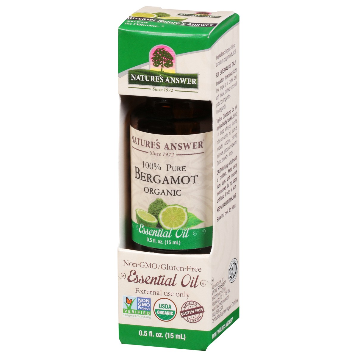 slide 3 of 9, Nature's Answer 100% Pure Organic Bergamot Essential Oil 0.5 fl oz, 0.50 fl oz
