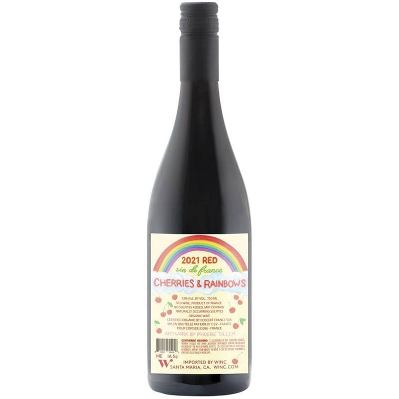 slide 3 of 11, Cherries & Rainbows Sans Soufre Red Wine - 750ml Bottle, 