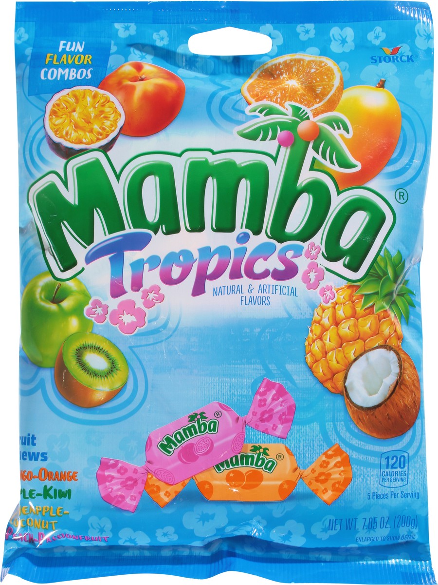 slide 6 of 9, Mamba Tropics Fruit Chews, 7.05 oz