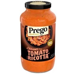 Prego Creamy Tomato Pasta Sauce With Ricotta Cheese, 23.75 oz