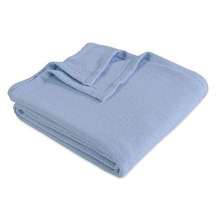 slide 1 of 1, Berkshire Full/Queen Cotton Blanket - Blue, 1 ct