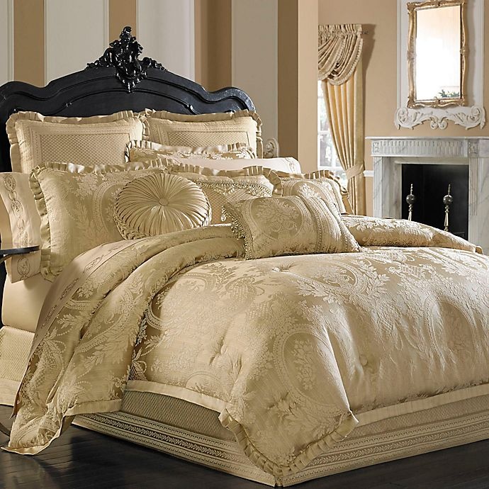 slide 1 of 2, J. Queen New York Napoleon Queen Comforter Set - Gold, 1 ct