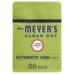 Mrs. Meyer's Clean Day Automatic Dish Pacs, Lemon Verbena Dishwasher Pods, 20 pods