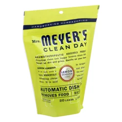 Mrs. Meyer's Clean Day Automatic Dish Pacs, Lemon Verbena Dishwasher Pods, 20 pods