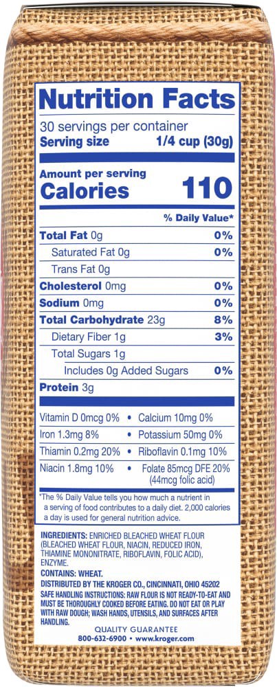 slide 2 of 3, Kroger Bleached All Purpose Enriched Flour - 2 lb, 2 lb