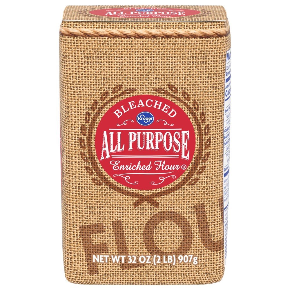 slide 1 of 3, Kroger Bleached All Purpose Enriched Flour - 2 lb, 2 lb
