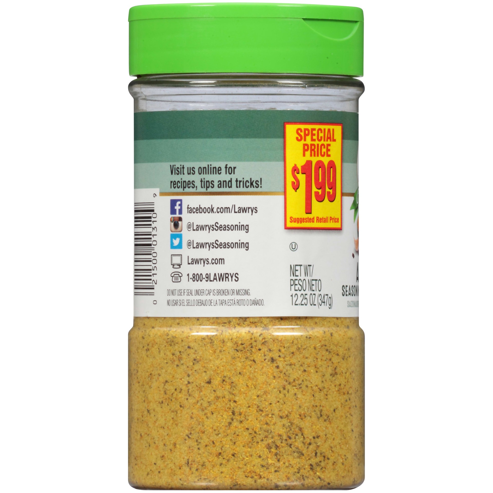 slide 2 of 5, Lawry's Casero Adobo Seasoning With Pepper, 12.25 oz, 12.25 oz