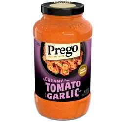 Prego Creamy Tomato Garlic Sauce, 23.75 oz Jar