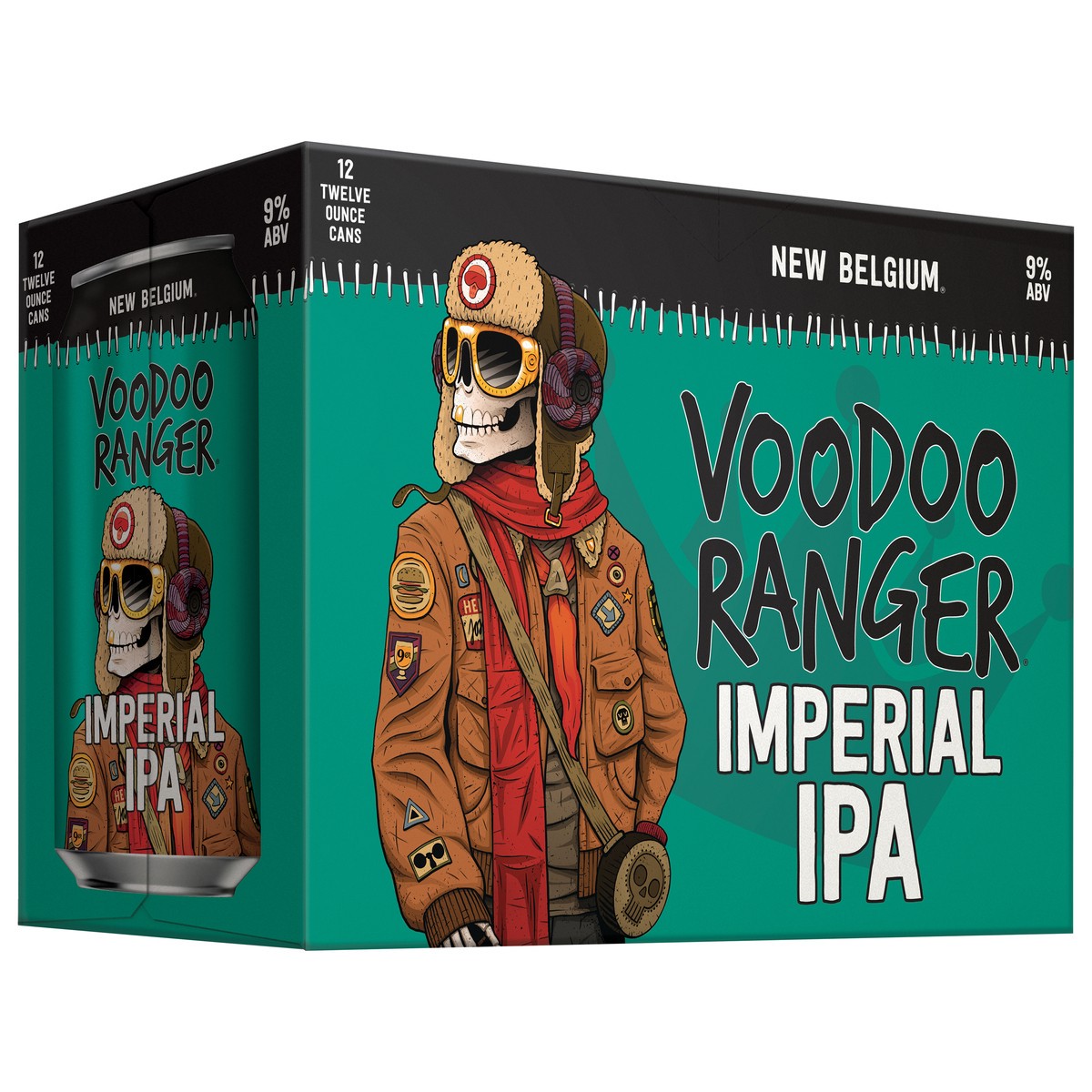 slide 1 of 4, New Belgium Voodoo Ranger Imperial IPA Beer, 12 Pack, 12 fl oz Cans, 12 ct; 12 fl oz