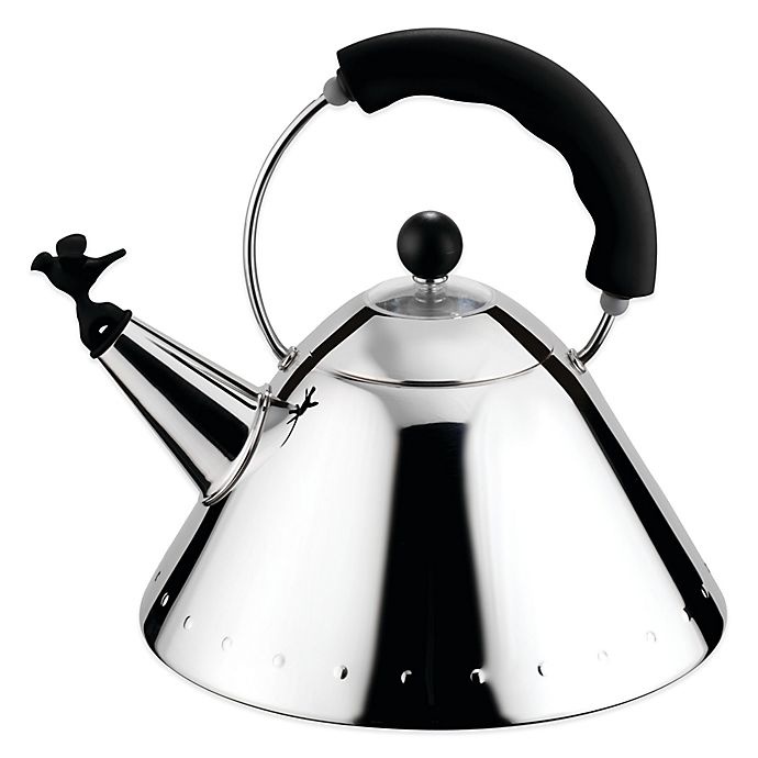 slide 1 of 1, Alessi Michael Graves Stainless Steel Tea Kettle - Black, 1 ct