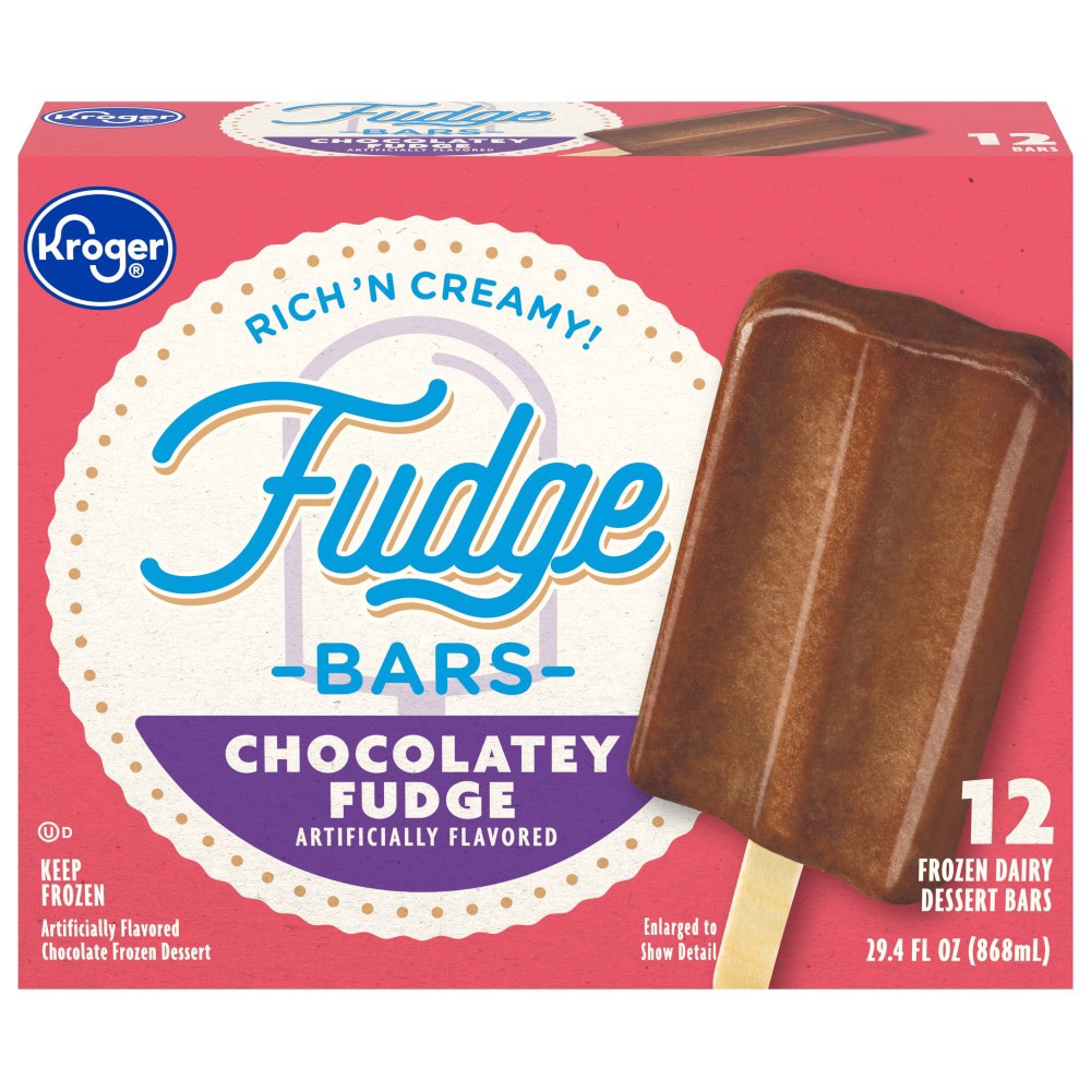 slide 1 of 3, Kroger Artic Blasters Fudge Frozen Dairy Dessert Bars, 12 ct