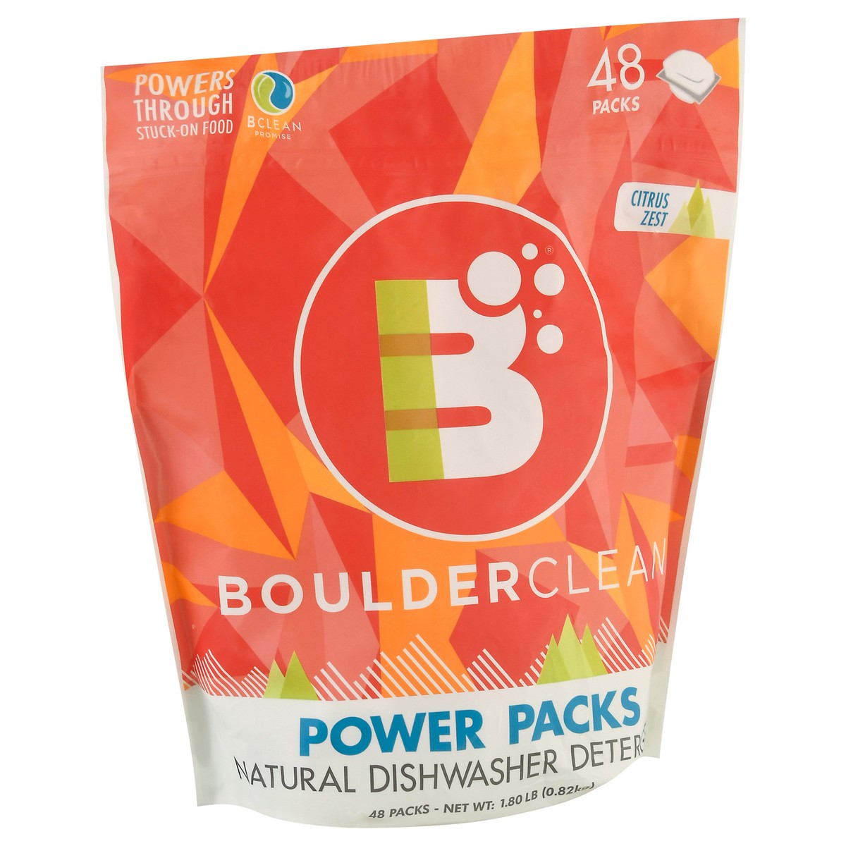 slide 2 of 12, Boulder Clean Power Packs Natural Citrus Zest Dishwasher Detergent 48 48 ea Bag, 48 ct