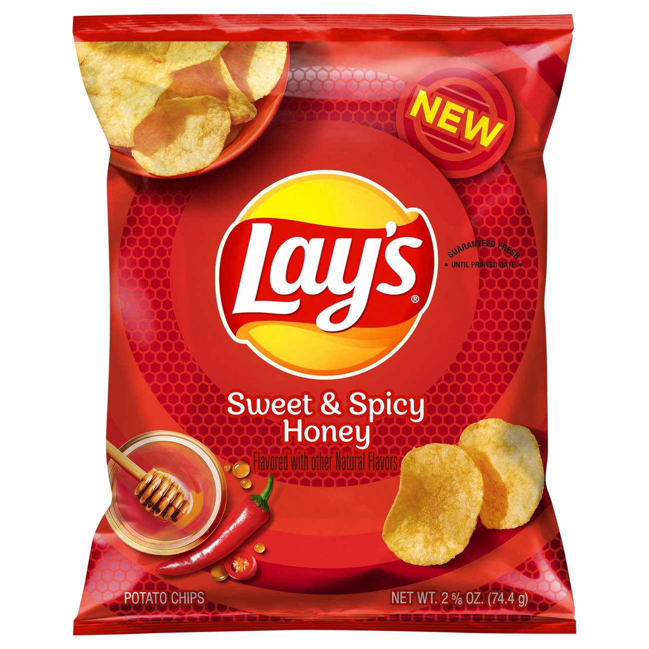 slide 1 of 1, Lay's Potato Chips Sweet & Spicy Honey 2 5/8 Oz, 5.62 oz