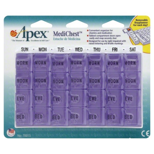 slide 1 of 1, Apex Medichest Pill Organizer, 1 ct