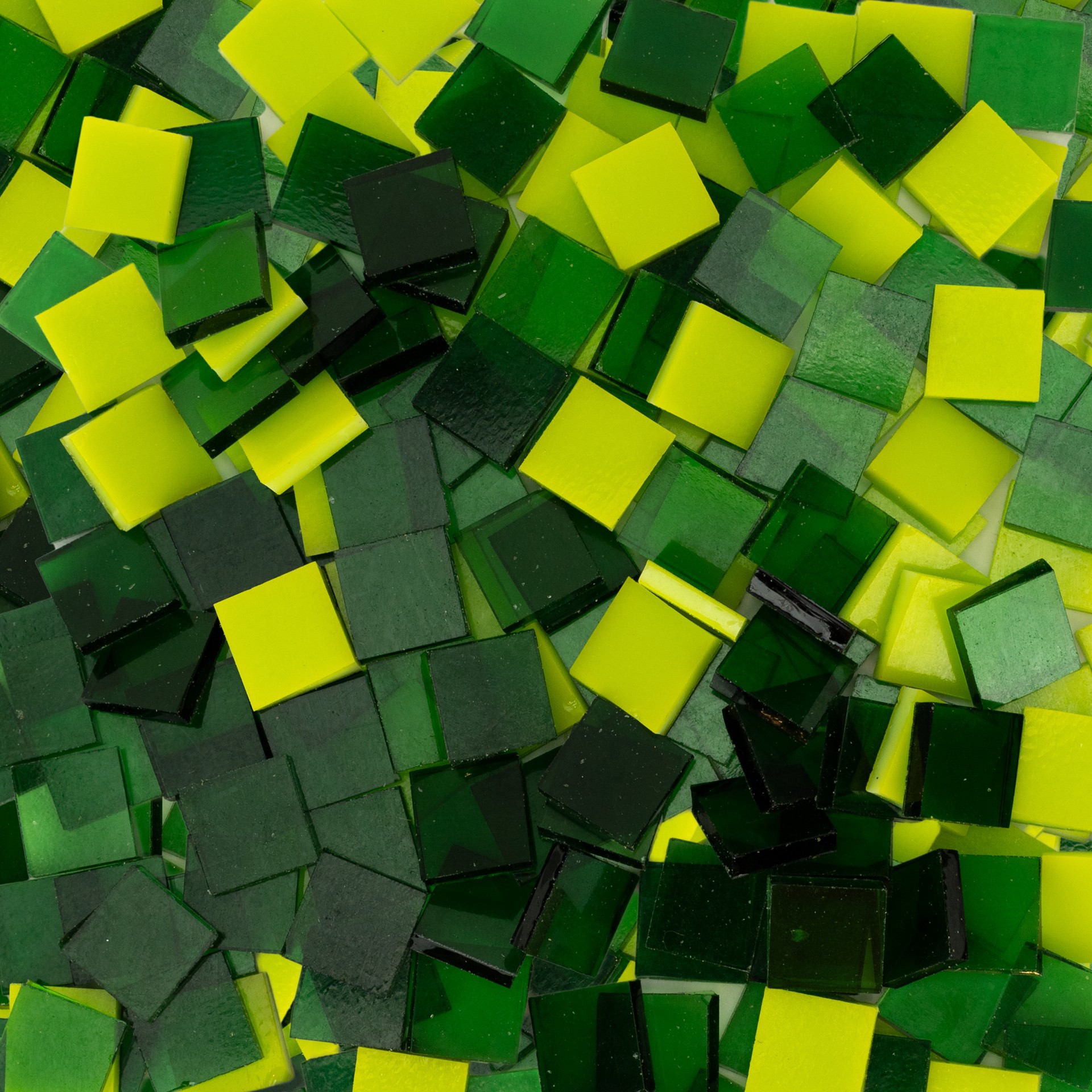 slide 4 of 4, Oceanside Glass & Tile Oceanside Compatible Small Green Mosaic Stained Glass Squares, 8oz., 8 oz