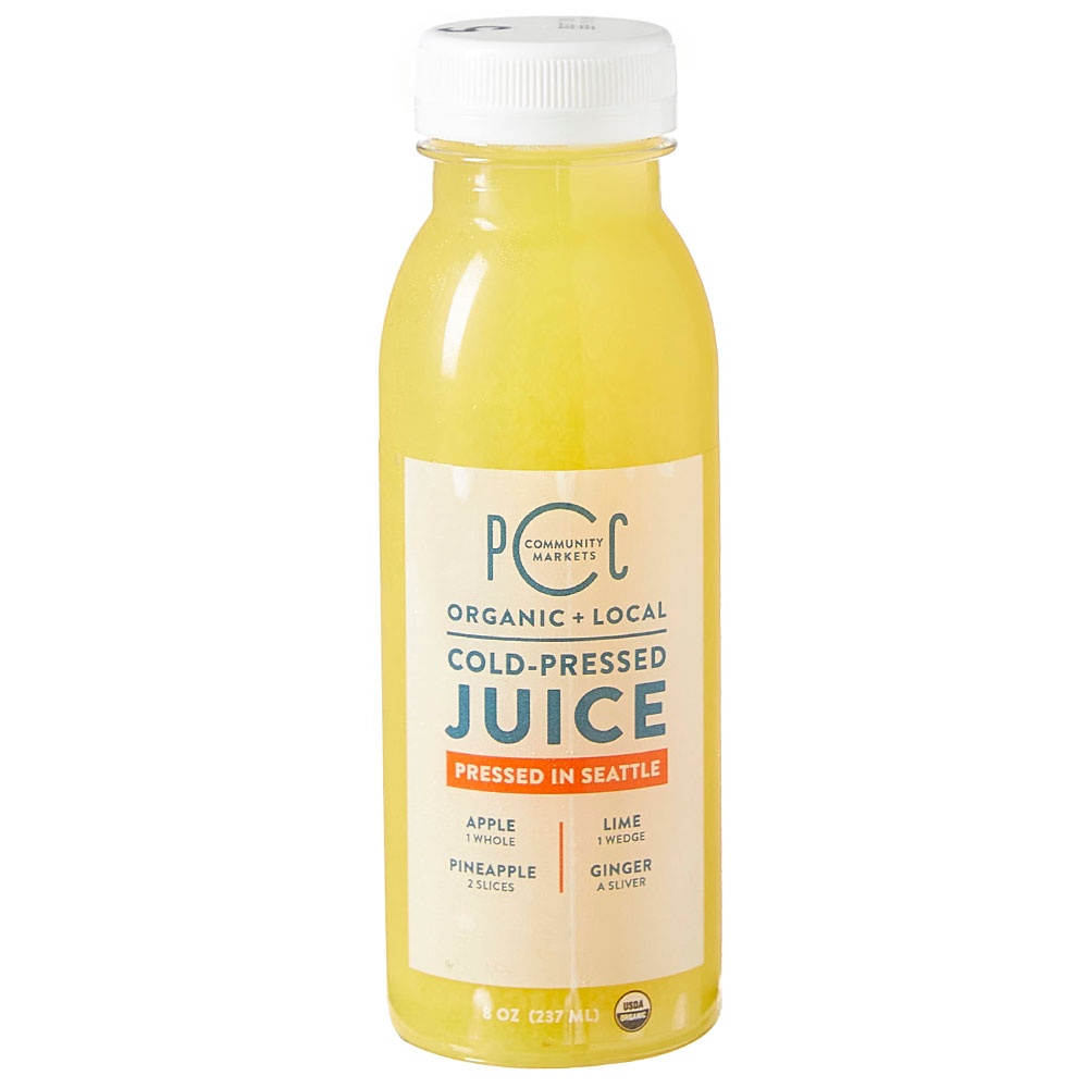 slide 1 of 1, PCC Organic Pineapple Ginger Juice, 8 fl oz