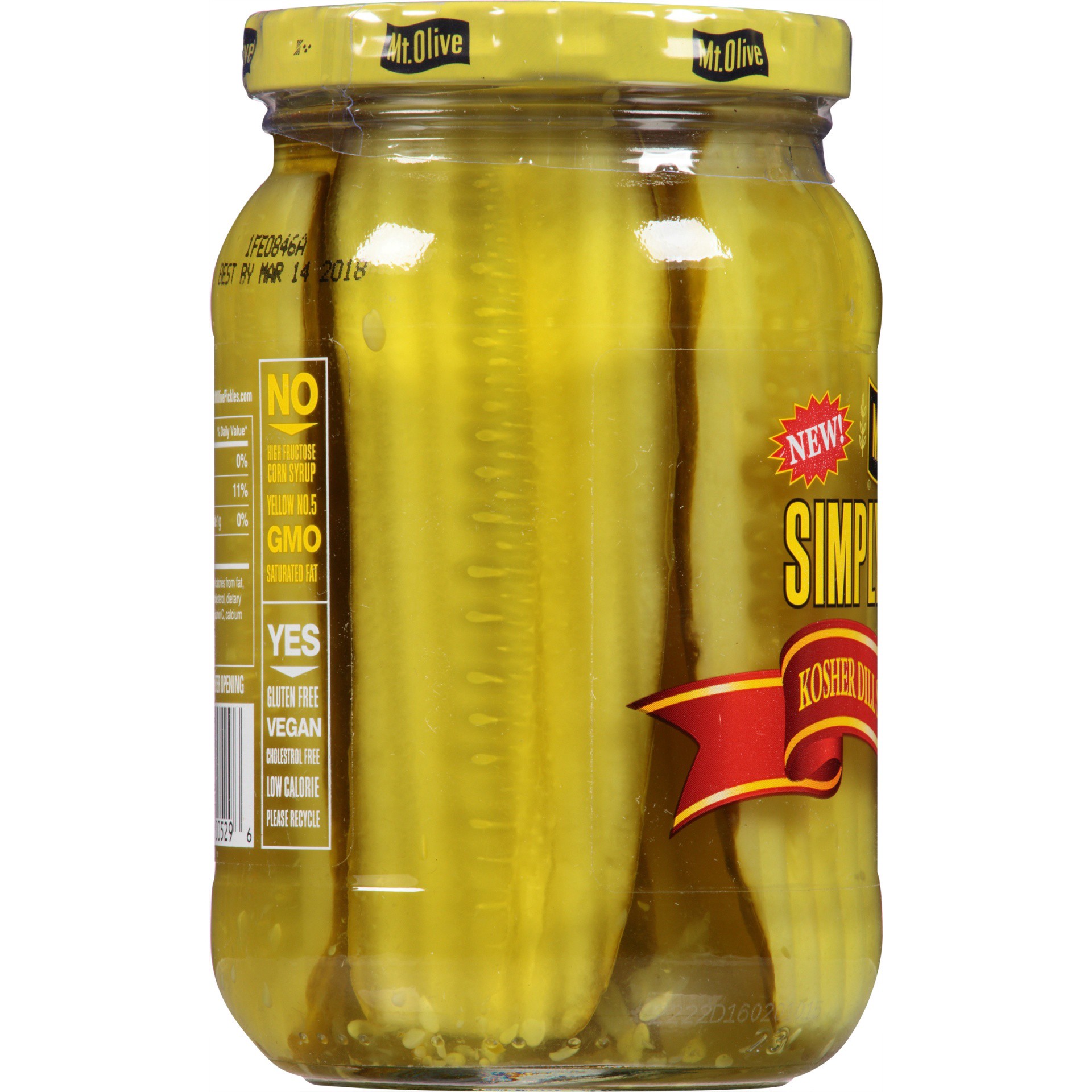 slide 5 of 6, Mt. Olive Simply Pickles Kosher Dill Sandwich Stuffers, 16 fl oz