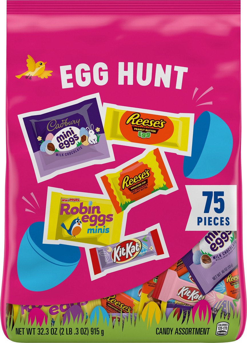 slide 3 of 7, Hershey's Assorted Flavored Easter Candy Variety Bag, 75 ct