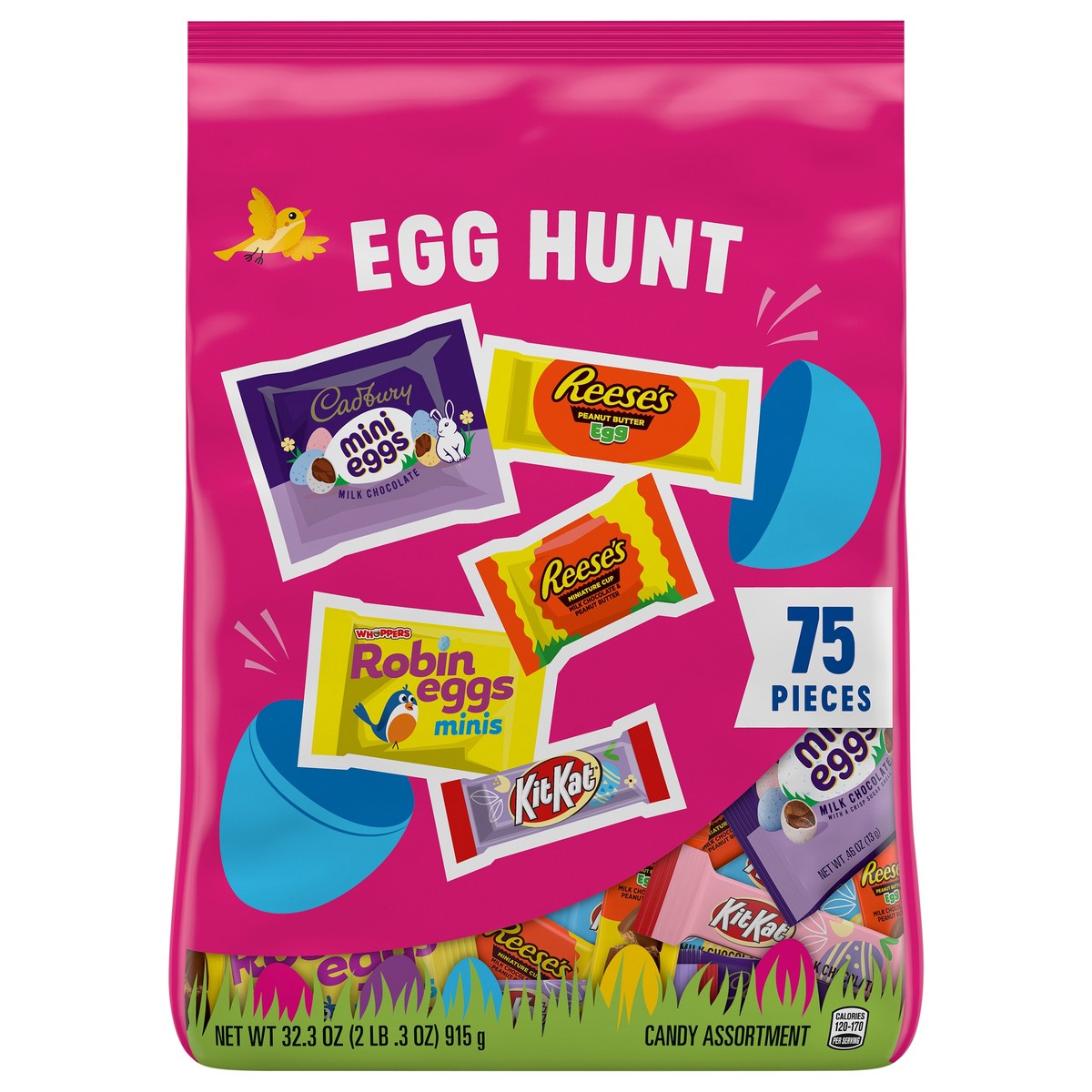 slide 5 of 7, Hershey's Assorted Flavored Easter Candy Variety Bag, 75 ct