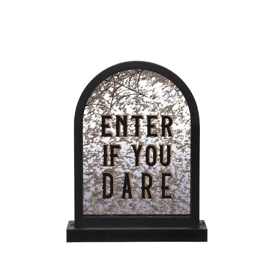 slide 1 of 3, 10" Enter If You Dare Tabletop Sign By Ashland, 10 in