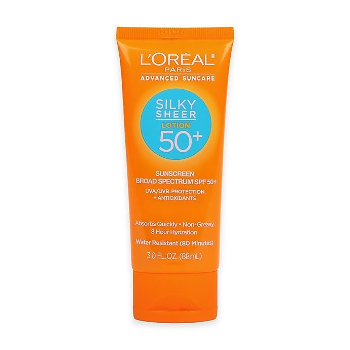 slide 1 of 1, L'Oréal Paris Advanced Suncare Silky Sheer Broad Spectrum Sunscreen Lotion Spf 50+, 1 ct