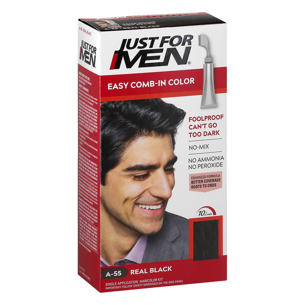 slide 2 of 9, Just For Men Real Black Autostop Hair Color, 1 ct