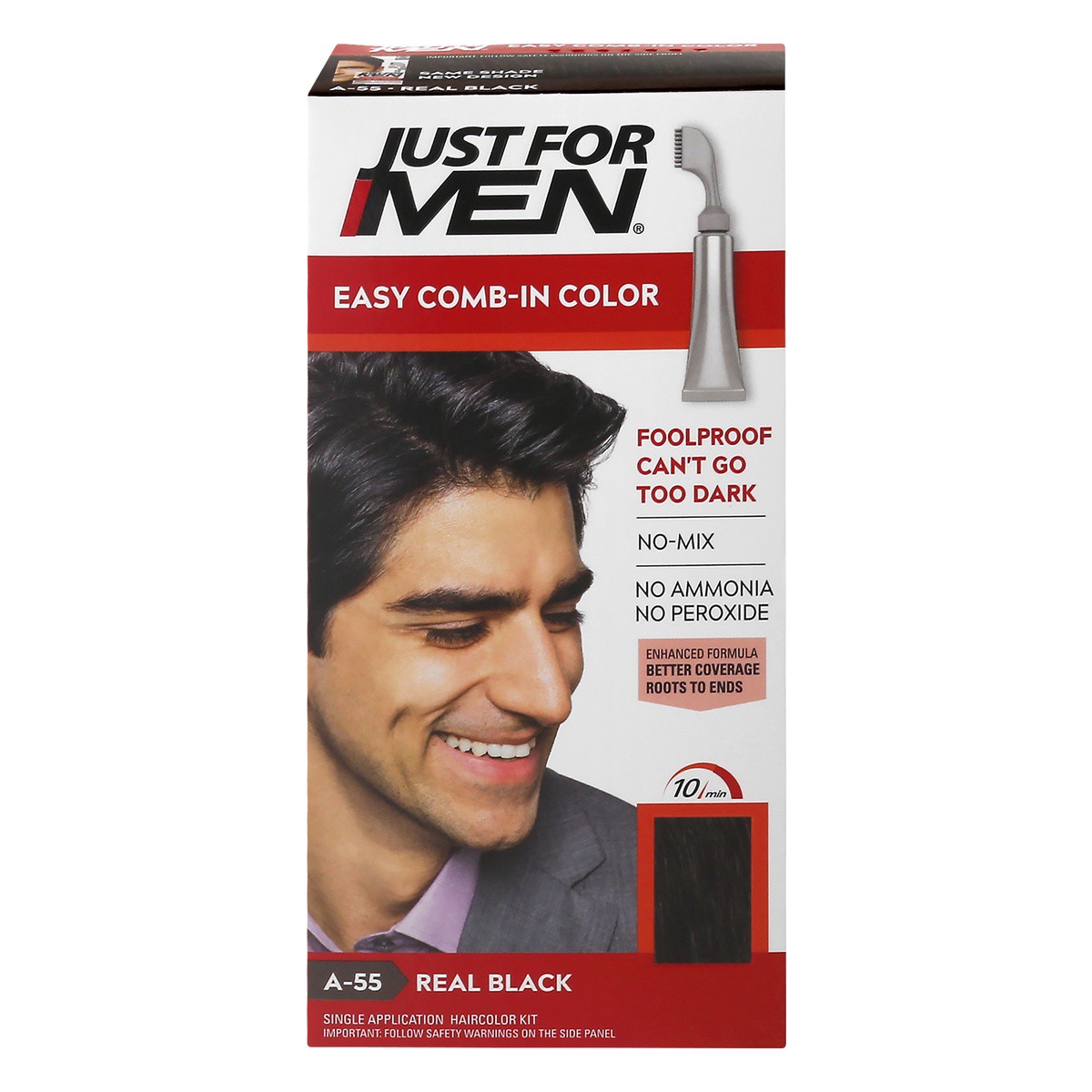 slide 1 of 9, Just For Men Real Black Autostop Hair Color, 1 ct