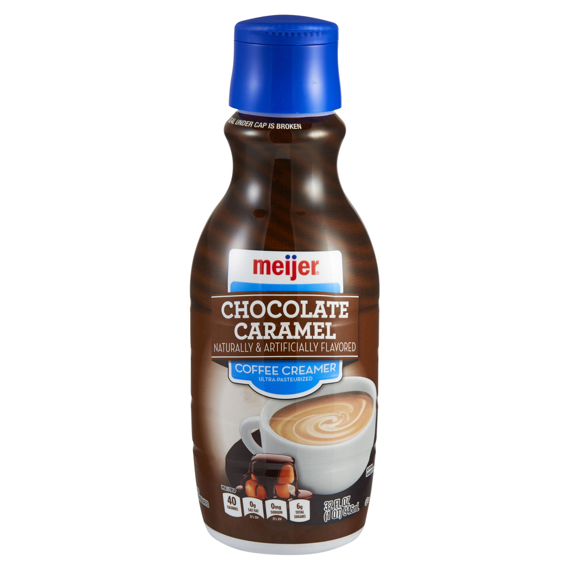 slide 1 of 5, Meijer Chocolate Carmel Coffee Creamer, 32 oz