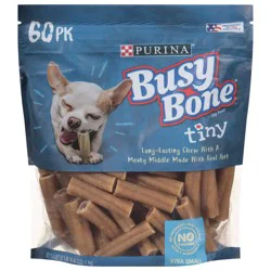 Purina Busy Bone Adult Toy Breed Dog Chew Bone Treats, Tiny