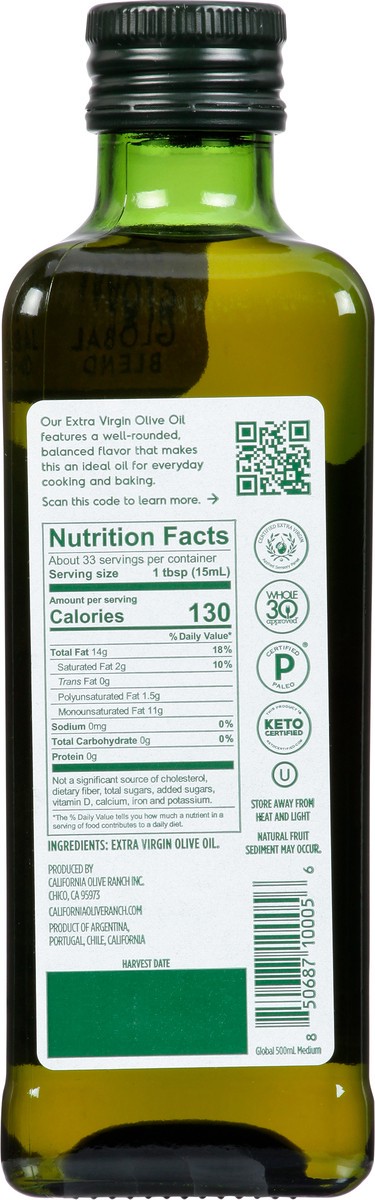 slide 8 of 9, California Olive Ranch Extra Virgin Global Blend Olive Oil 16.9 fl oz, 16.9 fl oz