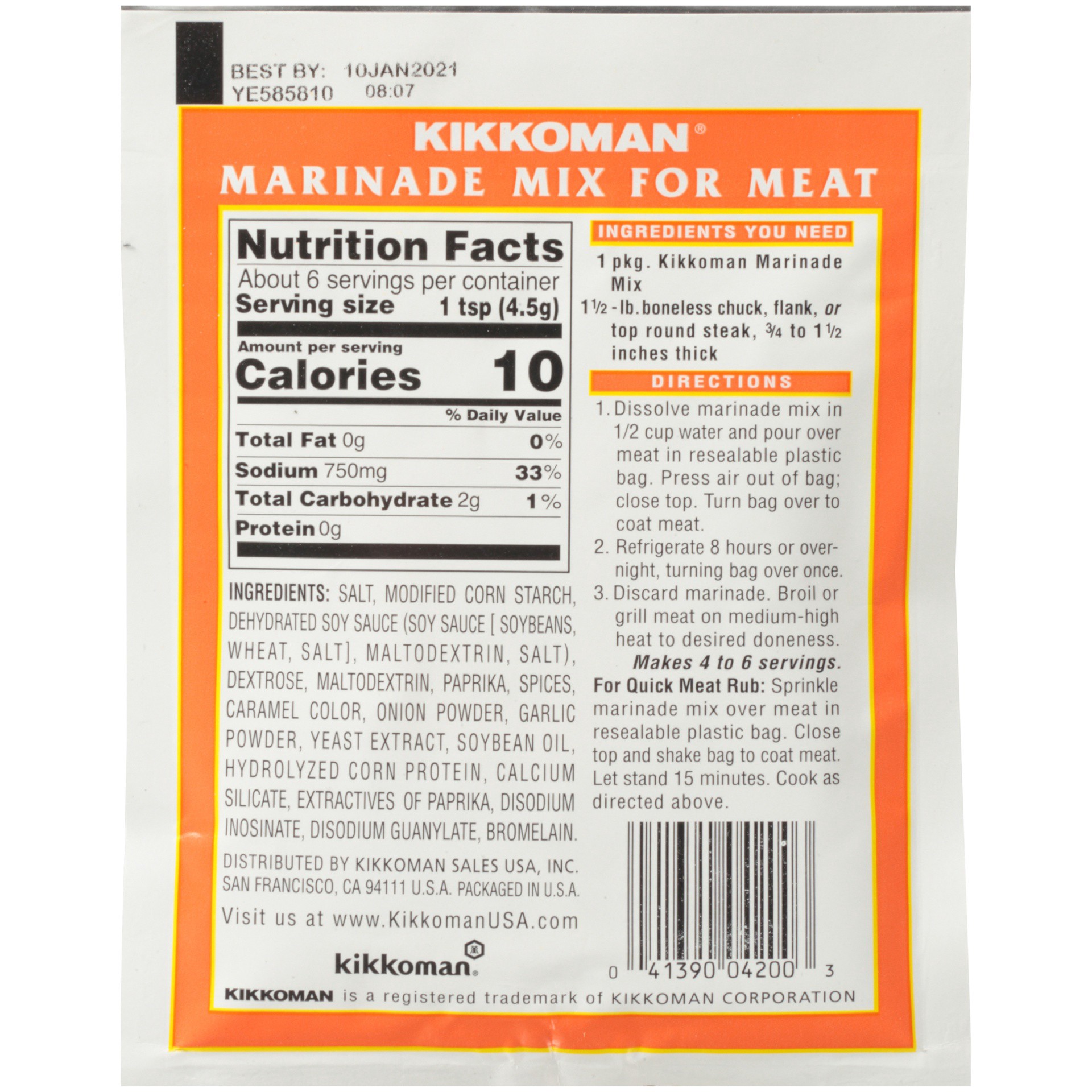 slide 5 of 7, Kikkoman Marinade Mix For Meat, 1 oz