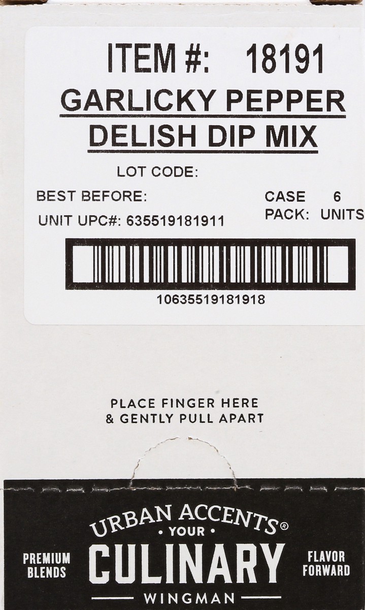 slide 1 of 10, Urban Accents Garlicky Pepper Delish Dip Mix, 1 ct