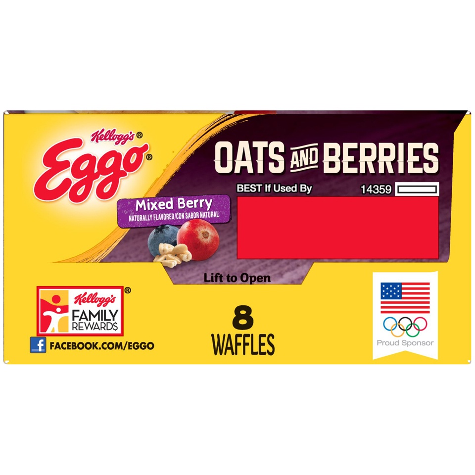 slide 4 of 6, Eggo Oats And Berries Mixed Berry Waffles, 9.8 oz