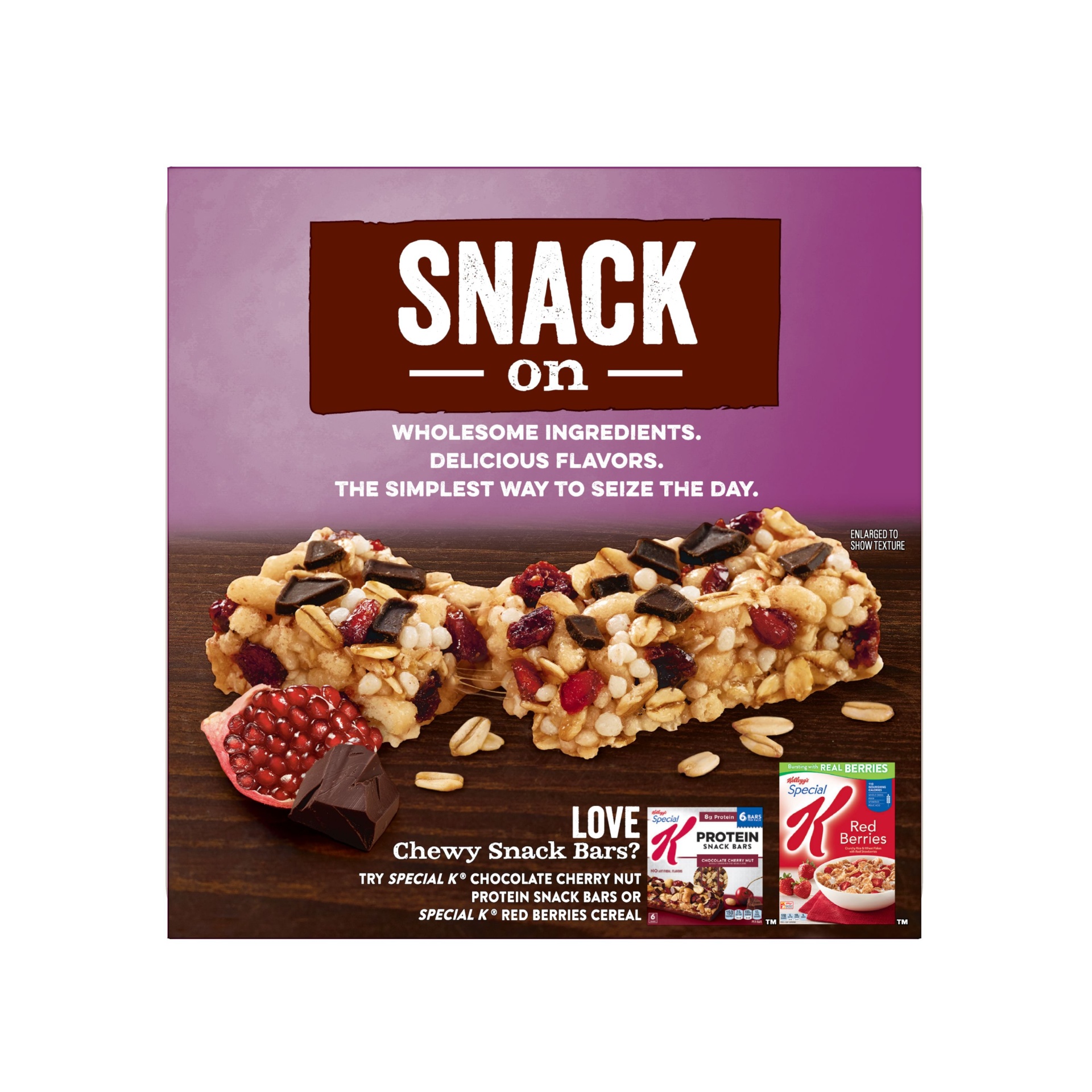 slide 3 of 7, Special K Dark Chocolate Pomegranate Chewy Snack Bars, 6 ct; 0.88 oz