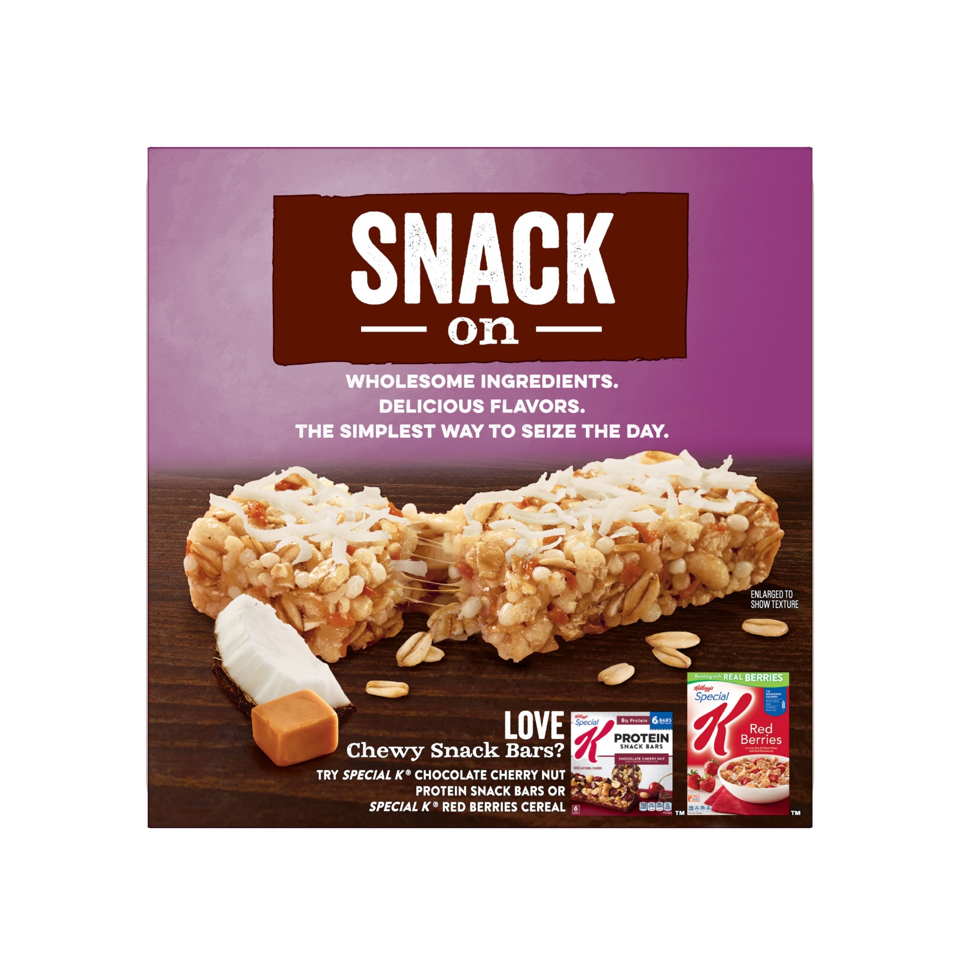 slide 3 of 7, Special K Caramel Coconut Chewy Snack Bars, 6 ct; 0.88 oz