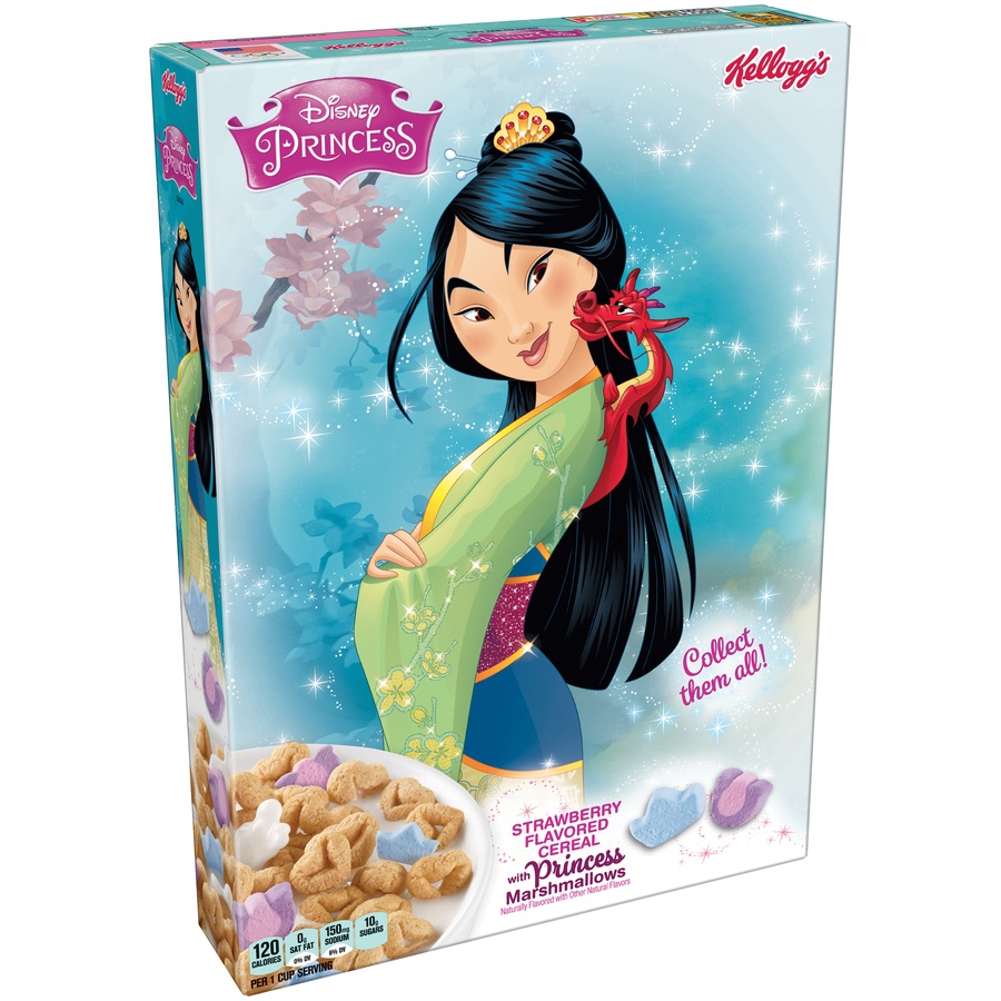 slide 3 of 8, Kellogg's Disney Princess Strawberry Flavored Cereal with Princess Marshmallows, 8.8 oz