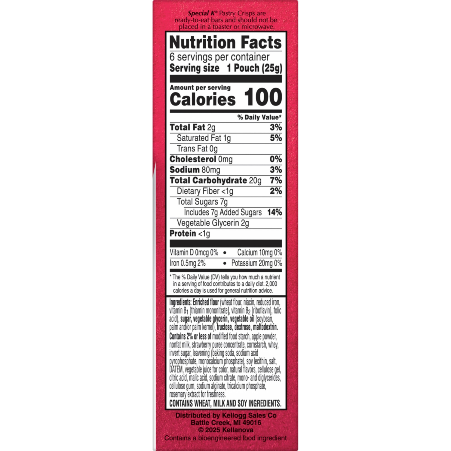 slide 3 of 8, Special K Kellogg's Special K Bar Strawberry Pastry Crisps, 6 ct